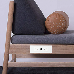 Desk moutable white USB 3.0 2 TR module built-in power strip sockets
