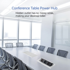Wholesale sliver pop up power socket power hidden desk socket with 3 eu outlets