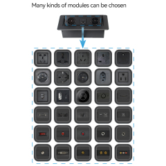 Wholesale Netherlands standard kitchen worktops hidden desk USB pop up sockets with 2 ac outlets