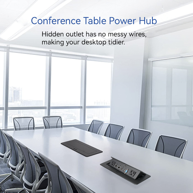 Wholesale multimedia Canada pop up sockets kitchen worktops hidden desk 3 ging 2 ac outlets socket
