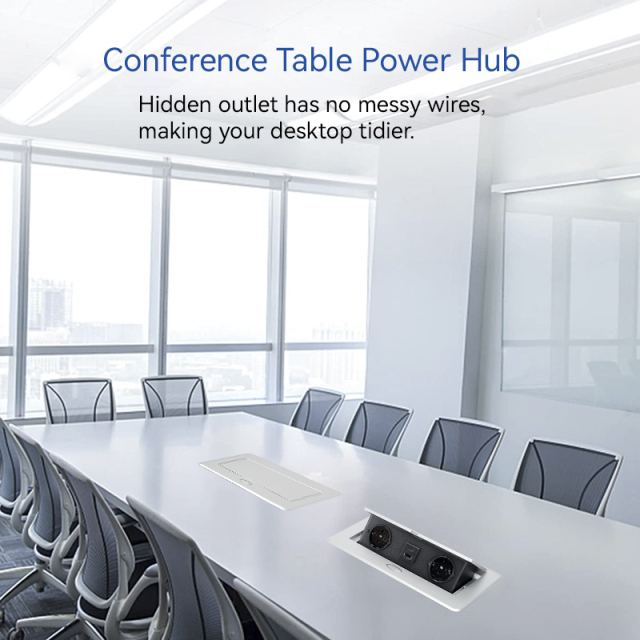 Kitchen worktops hidden desk 3 pin eu pop up sockets built-in safety sockets with 2 ac outlets