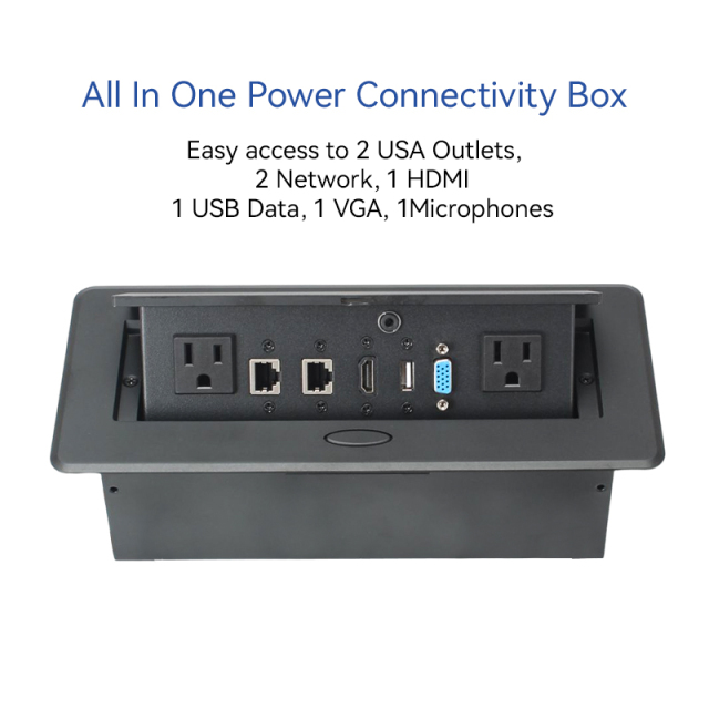 Wholesale multimedia Canada pop up sockets kitchen worktops hidden desk 3 ging 2 ac outlets socket