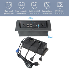 Wholesale multimedia Canada pop up sockets kitchen worktops hidden desk 3 ging 2 ac outlets socket