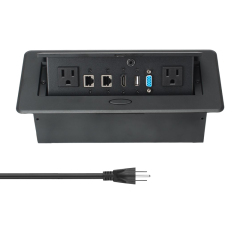 Wholesale multimedia Canada pop up sockets kitchen worktops hidden desk 3 ging 2 ac outlets socket