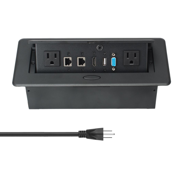 Wholesale multimedia Canada pop up sockets kitchen worktops hidden desk 3 ging 2 ac outlets socket