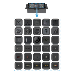 Factory pop up electrical outlet waterproof socket built in socket 2 pin UK pop up sockets with 2 USB A