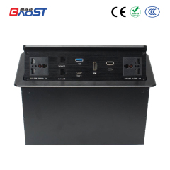 Conference Desk Table Universal Socket Multi-media Pop up socket extension wire with usb port