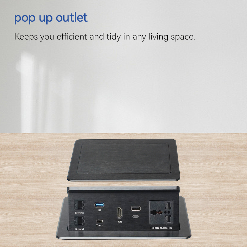 Conference Desk Table Universal Socket Electrical Materials Multi-media Pop up socket