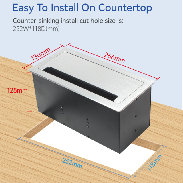 Conference New China Table Universal Socket Multi-media Pop up socket extension wire with network rj45
