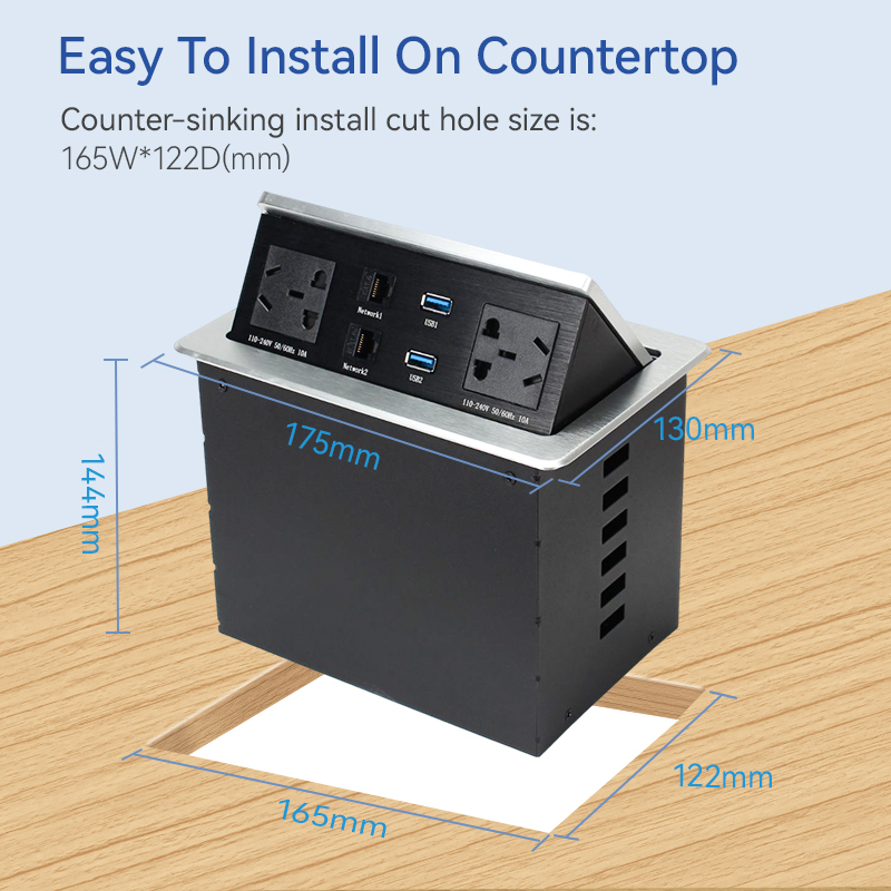Wholesale table conference New China standard USB granite countertop pop up outlet