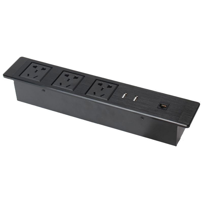 Factory tabletop socket tabletop socket plug extension China power strip with network