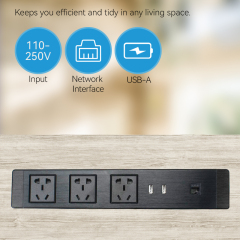 Factory tabletop socket tabletop socket plug extension China power strip with network