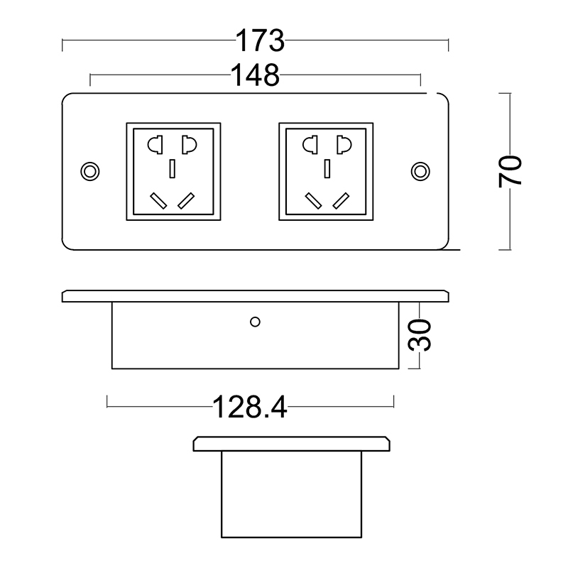 Wide compatible customize electrical metal power strip portable power strip with China plug