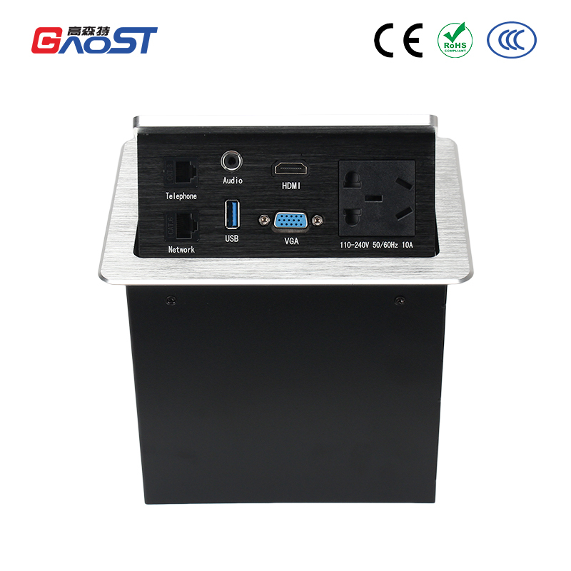 Conference New China Cable Organize Socket Multi-media Pop up socket extension wire with network VGA