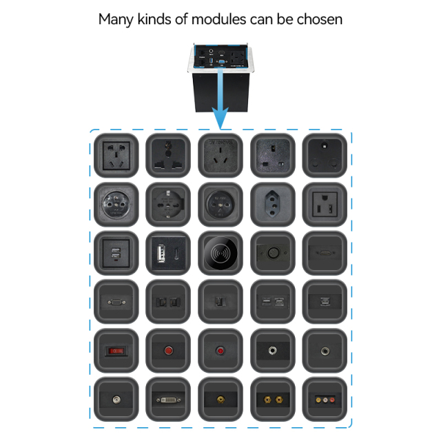 Conference New China Cable Organize Socket Multi-media Pop up socket extension wire with network VGA