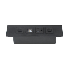 Hot sell 2 USA outlet switch furniture power strip built-in recessed desktop power strip utility surge protector power strip
