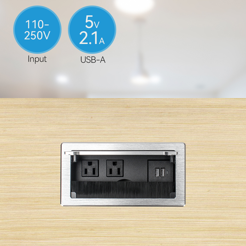 Conference switch socket conference table usb port flip up power socket for furniture electrical materials