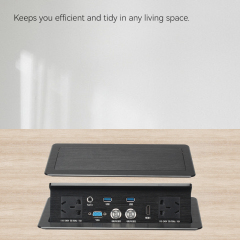 Hot sale Table Top Power Socket Hidden Desktop Power Socket Pop Up Socket VGA For Home Office