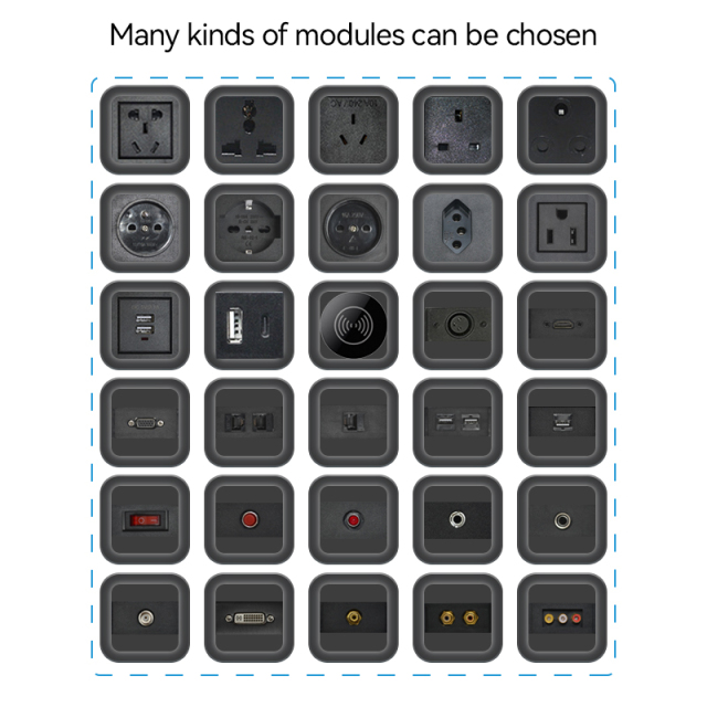 Conference switch socket conference table usb port flip up power socket for furniture electrical materials