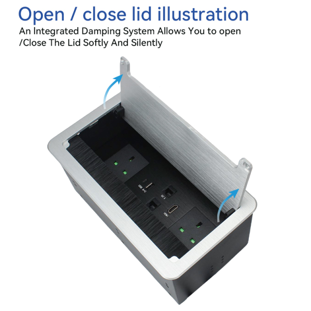 Conference Tabletop Recessed Outlet Flip Up Socket Table Flip Electrical Desk Flip Up Socket