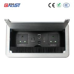 Conference Tabletop Recessed Outlet Flip Up Socket Table Flip Electrical Desk Flip Up Socket