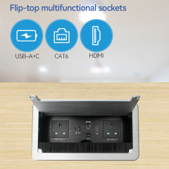 Conference Tabletop Recessed Outlet Flip Up Socket Table Flip Electrical Desk Flip Up Socket