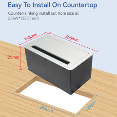Conference Tabletop Recessed Outlet Flip Up Socket Table Flip Electrical Desk Flip Up Socket