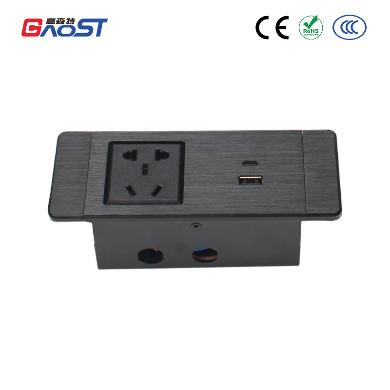 Factory Desktop Socket Aluminum Alloy Power Strip Plug Extension China Power Strip With Type C Usb A