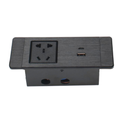 Factory Desktop Socket Aluminum Alloy Power Strip Plug Extension China Power Strip With Type C Usb A