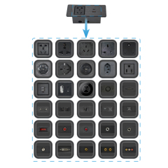 Factory Desktop Socket Aluminum Alloy Power Strip Plug Extension China Power Strip With Type C Usb A