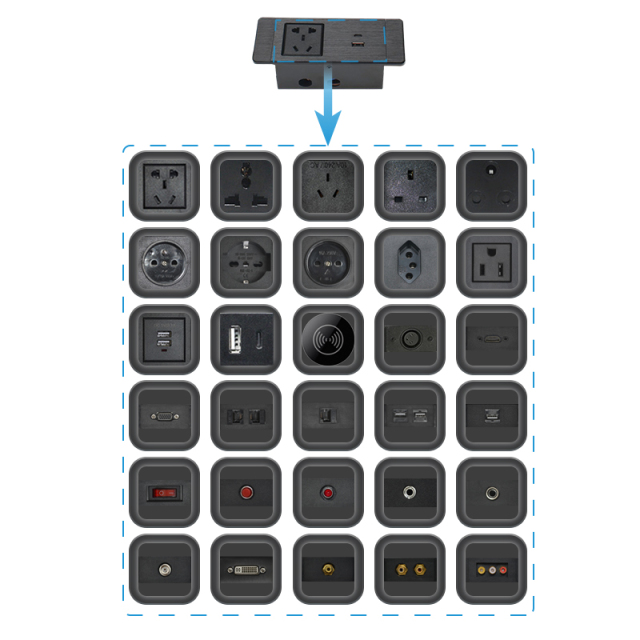 Factory Desktop Socket Aluminum Alloy Power Strip Plug Extension China Power Strip With Type C Usb A