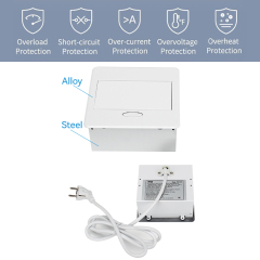 White table pop up power outlet socket 2 usb a pop up electrical outlet for countertops
