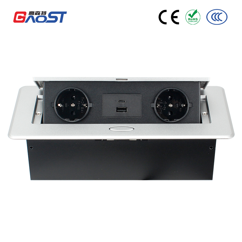 GAOST table EU German French pop up electrical outlet for countertops with USB A Type C