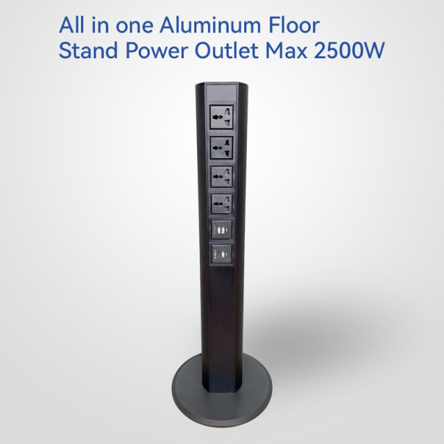 Hot sell mental universal floor electrical outlet floor mounted electrical outlet with 4 outlets 4 usb a