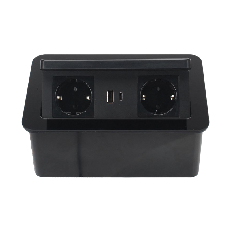 New design conference black QI iphone 15 W wireless charging pop up socket