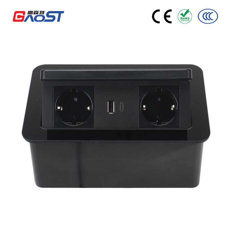 New design conference black QI iphone 15 W wireless charging pop up socket