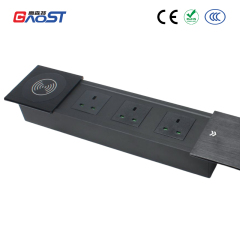 CE certificated conference room slide wireless charging station electrical sockets UK UAE type c power socket
