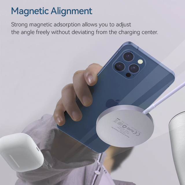 Potable 15 W Wireless Charger With Fast Charging Capability Type C For iphone Watch Pad ipad