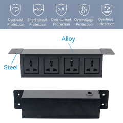 Gaost under desk universal power strip fast charging aluminum alloy power strip with flat plug