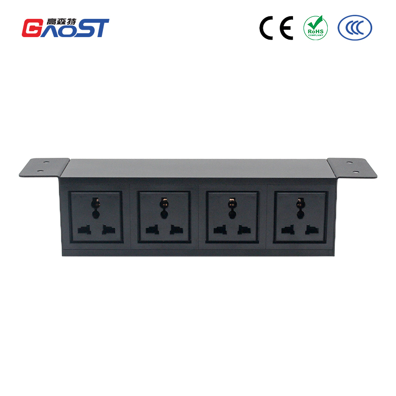 Gaost under desk universal power strip fast charging aluminum alloy power strip with flat plug