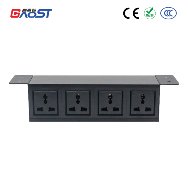 Gaost under desk universal power strip fast charging aluminum alloy power strip with flat plug