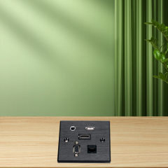 Wall Hub 86mm Multifunction USB HDMI Audio VGA cat6 network faceplate for office