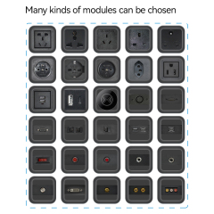Flush mounted USB wall socket HDMI audio electrical outlet types power connection