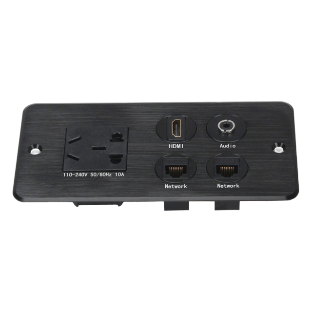 Flush mounted USB wall socket HDMI audio electrical outlet types power connection