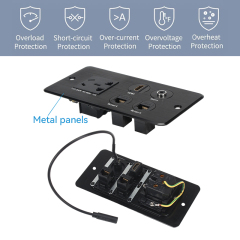 Flush mounted USB wall socket HDMI audio electrical outlet types power connection