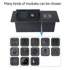 High quality multifunctional 15 W wireless socket power meeting table pop up socket