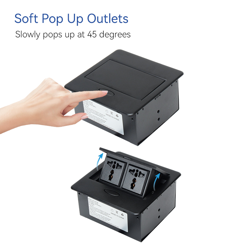 Smart Power Box universal 15 A power outlet flush faceplate uk/us/indian/au plug