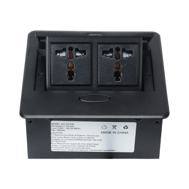 Smart Power Box universal 15 A power outlet flush faceplate uk/us/indian/au plug