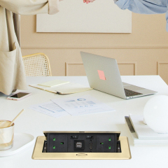 Office outlet pop-up tower multiple socket kitchen UK pop up electric sockets ac multiple extension socket with usb port