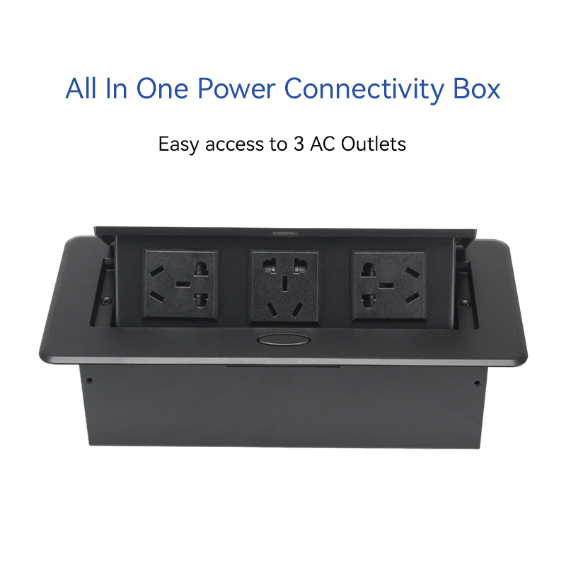 China standrad pop up socket outlet retractable hidden recessed power strip for kitchen island